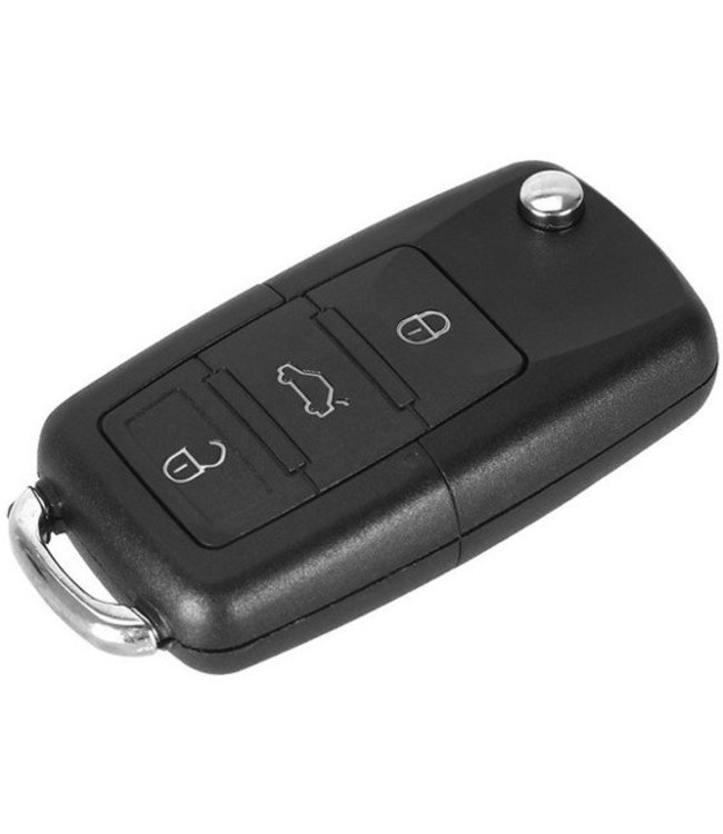 XEOD Autosleutelbehuizing - sleutelbehuizing auto - sleutelhoes - Autosleutel geschikt voor Volkswagen - Seat - Skoda 3 knops