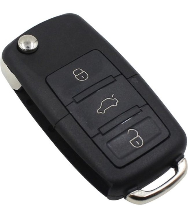 XEOD Autosleutelbehuizing - sleutelbehuizing auto - sleutelhoes - Autosleutel geschikt voor Volkswagen - Seat - Skoda 3 knops