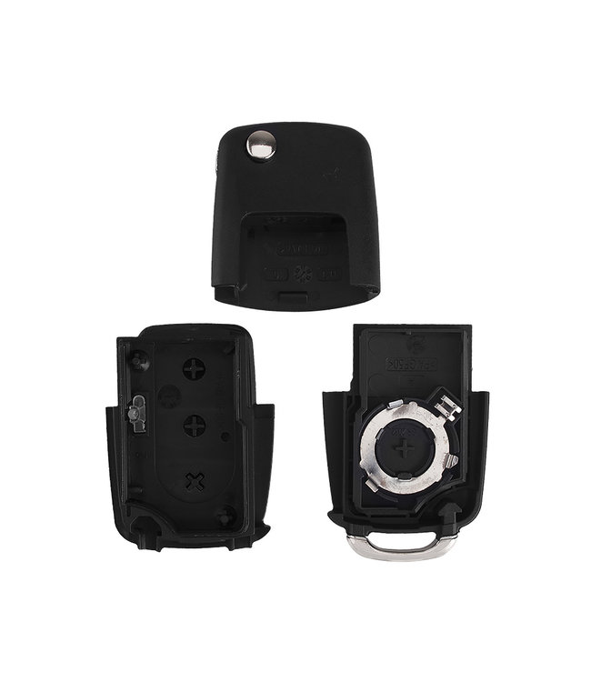 XEOD Autosleutelbehuizing - sleutelbehuizing auto - sleutelhoes - Autosleutel geschikt voor Volkswagen - Seat - Skoda 3 knops