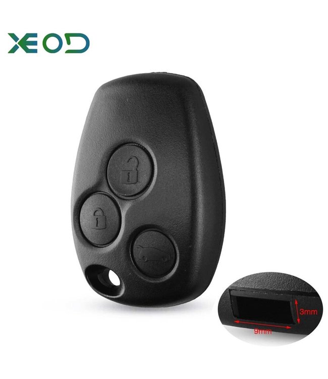 XEOD Autosleutelbehuizing - sleutelbehuizing auto - sleutel - Autosleutel / Geschikt voor: Renault & Dacia 3 knops