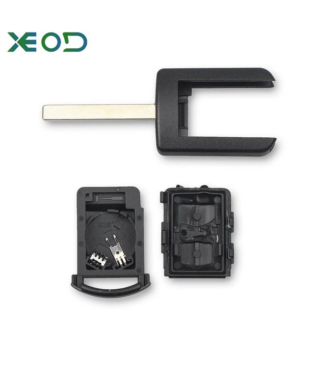 XEOD Autosleutelbehuizing - sleutelbehuizing auto - sleutel - Autosleutel / Geschikt voor: Opel Astra, Corsa, Omega, Vectra & Zafira 2 knops