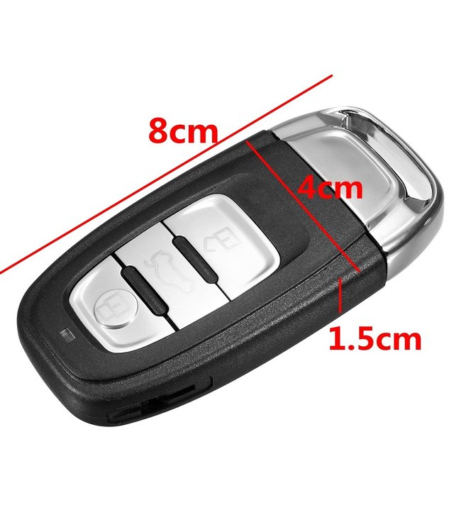 XEOD Autosleutelbehuizing - sleutelbehuizing auto - sleutel - Autosleutel / 3-Knops geschikt voor Audi