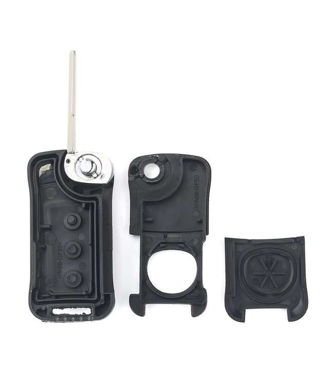 XEOD Autosleutelbehuizing - sleutelbehuizing auto - sleutel - Autosleutel / Geschikt voor: Porsche Cayenne 3 Knops sleutel