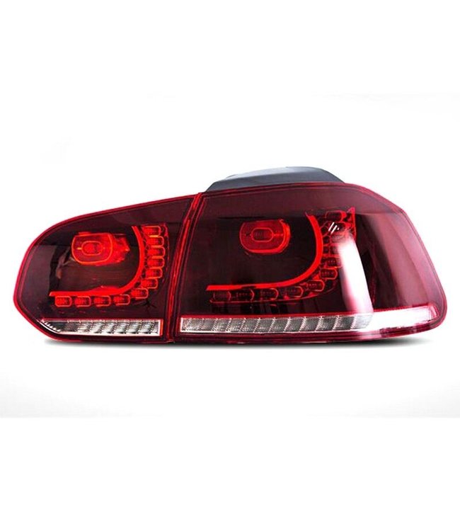 Golf 6 R20 Look Full LED Achterlichten | Cherry Red | Dynamische Richtingaanwijzers