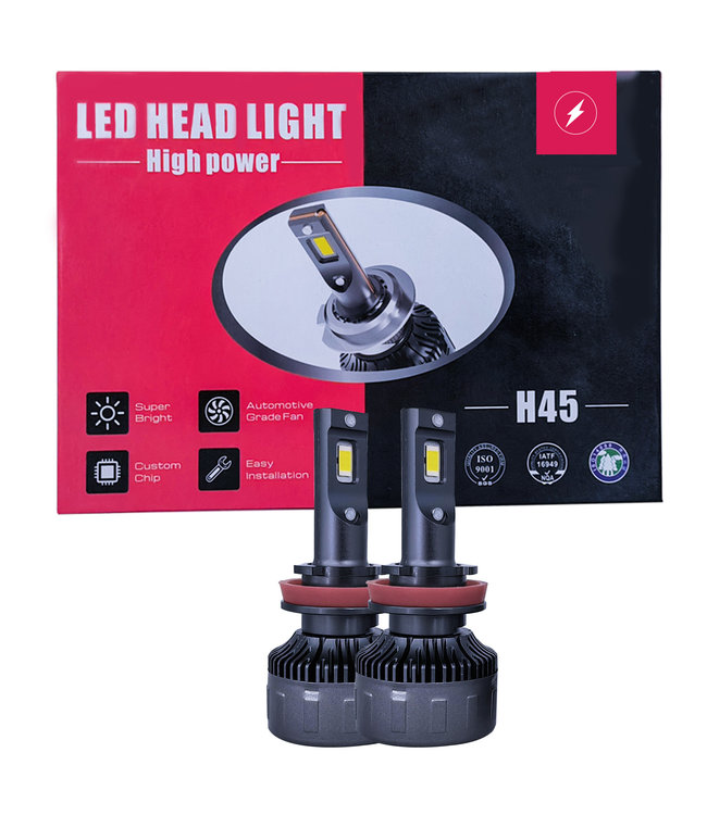 XEOD H8 / H9 / H11 Hyper Line LED lampen – Auto Verlichting Lamp - Canbus - Extreem Fel! – Dimlicht en Grootlicht - 2 stuks – 12V