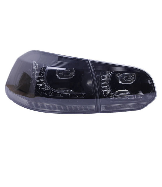Passende Golf 6 R20 Look Full LED Achterlichten | Smoked Zwart | Dynamische Richtingaanwijzers