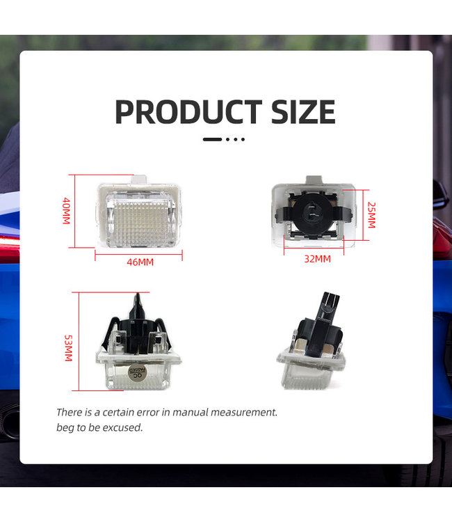 XEOD LED Kentekenverlichting - Kenteken verlichting - Geschikt voor Mercedes W204 & W207 - Canbus - 2 stuks 6000K