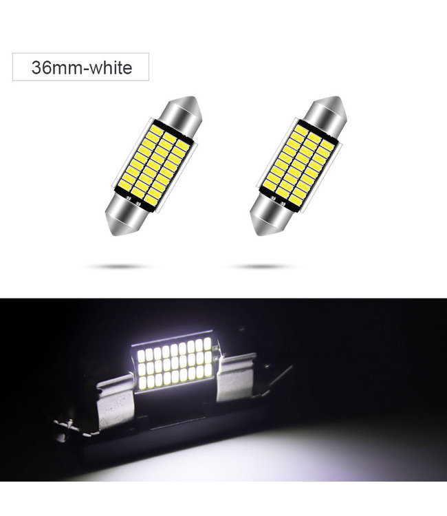 XEOD Lampen set – C5W 36 MM LED – 6000K Wit licht canbus – 2 stuks
