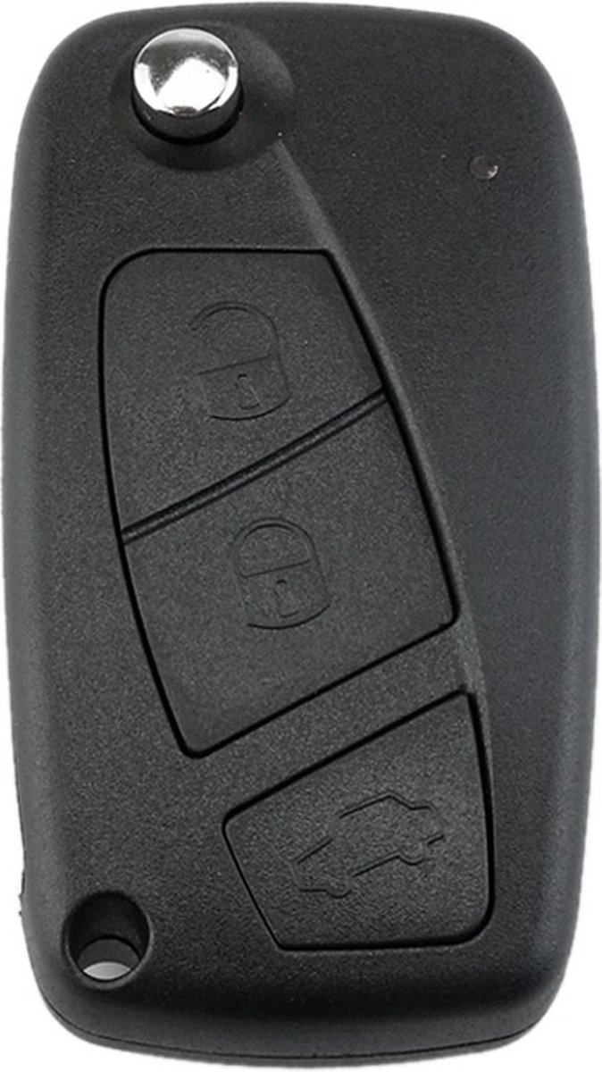 3 Knoppen Afstandsbediening Flip Sleutelhanger Case Shell Voor Fiat 500 500L Ducato Punto Bravo Panda Citroën Relais Peugeot Boxer VAN Iveco Dagelijks met Schroevendraaier sleutelhanger (witte knoppen
