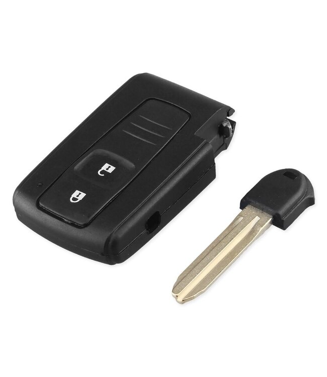 XEOD Autosleutelbehuizing - sleutelbehuizing auto - sleutel - Autosleutel / Geschikt voor: Toyota 2 Knops smart key