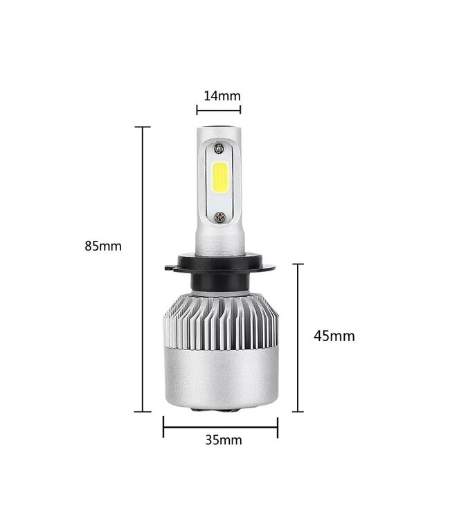 XEOD H4 S2 LED lampen – Auto Verlichting Lamp – Dimlicht en Grootlicht - 2 stuks – 12V