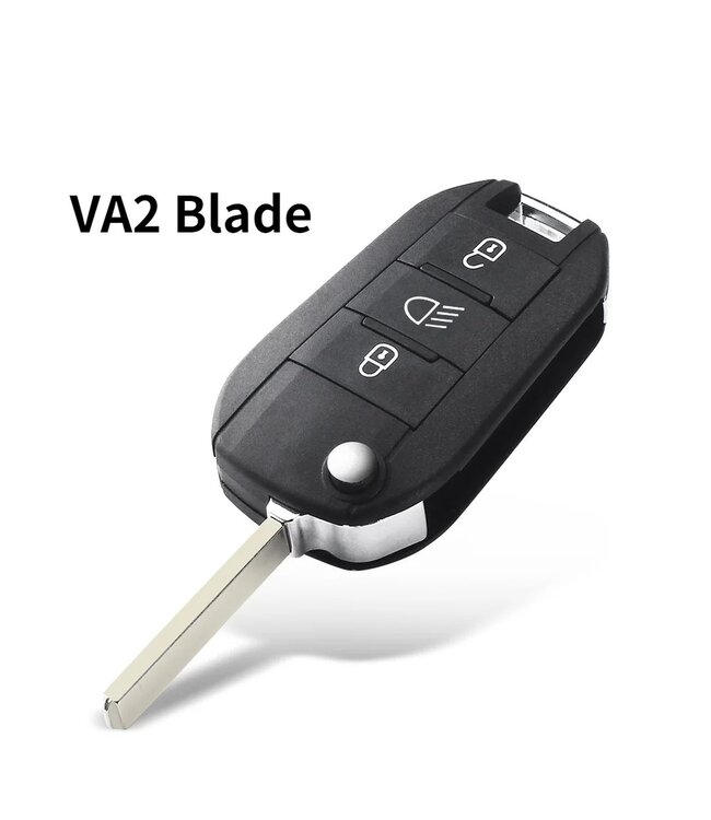 XEOD Autosleutelbehuizing - sleutelbehuizing auto - sleutel - Autosleutel / Geschikt voor: Peugeot / Citroen 3 knops VA2