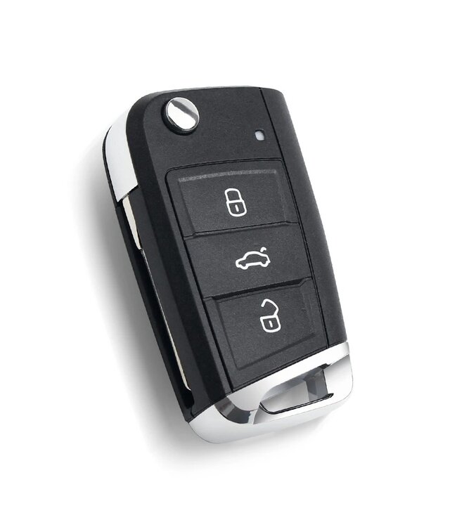 XEOD Autosleutelbehuizing - sleutelbehuizing auto - sleutel - Autosleutel / Geschikt voor Golf 7 Polo 6C Tiguan Jetta