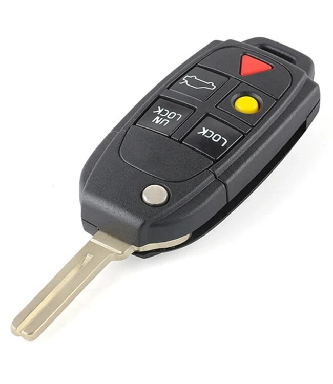 XEOD Autosleutelbehuizing - sleutelbehuizing auto - sleutel - Autosleutel / 5-knops passend voor Volvo