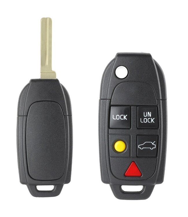 XEOD Autosleutelbehuizing - sleutelbehuizing auto - sleutel - Autosleutel / 5-knops passend voor Volvo