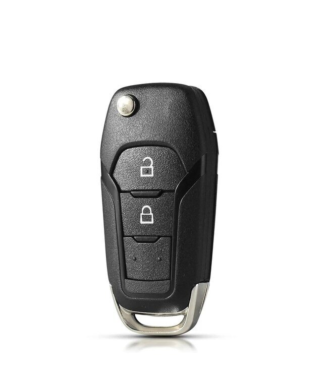 XEOD Autosleutelbehuizing - sleutelbehuizing auto - sleutel - Autosleutel / Geschikt voor: Ford 2 knops klap sleutel