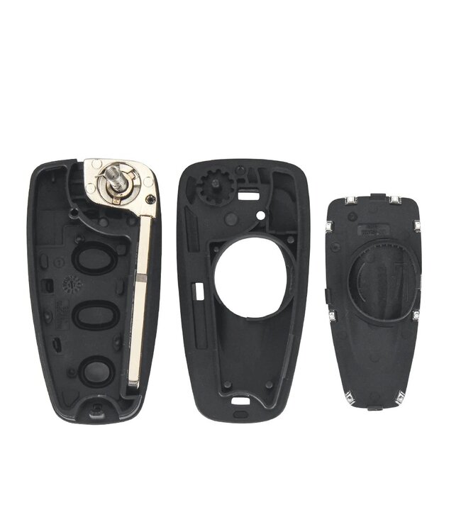 XEOD Autosleutelbehuizing - sleutelbehuizing auto - sleutel - Autosleutel / Geschikt voor: Ford 3 knops klap sleutel