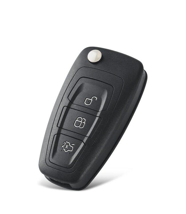 XEOD Autosleutelbehuizing - sleutelbehuizing auto - sleutel - Autosleutel / Geschikt voor: Ford 3 knops klap sleutel