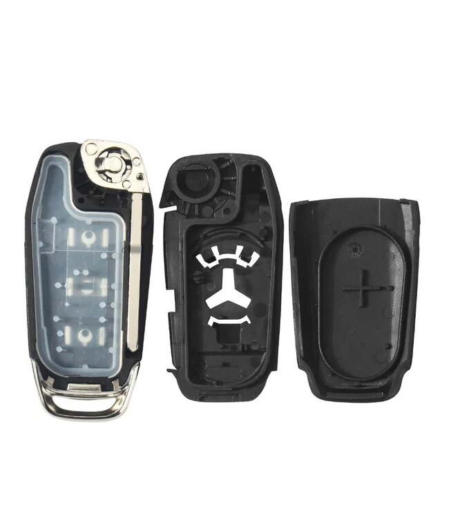 XEOD Autosleutelbehuizing - sleutelbehuizing auto - sleutel - Autosleutel / Geschikt voor: Ford Fusion 4 knops klap sleutel