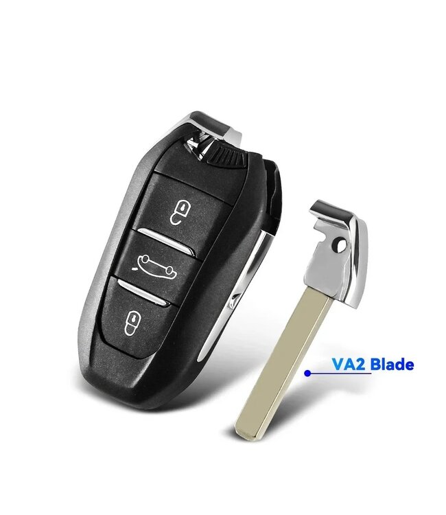 XEOD Smart Autosleutelbehuizing - sleutelbehuizing auto - sleutel - Autosleutel / Geschikt voor: Peugeot / Citroen VA2