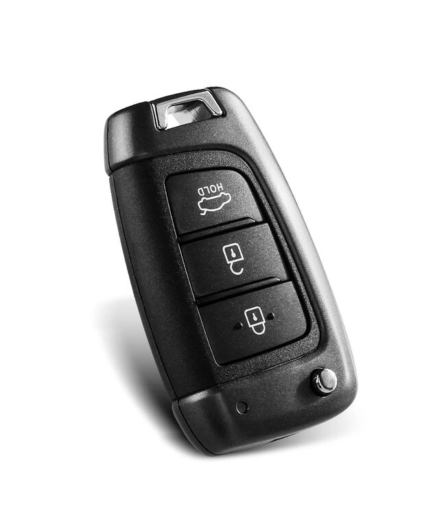 XEOD Klap Autosleutelbehuizing - sleutelbehuizing auto - sleutel - Autosleutel 3 Knops / Geschikt voor: Hyundai I30 , Elantra GT & Accent