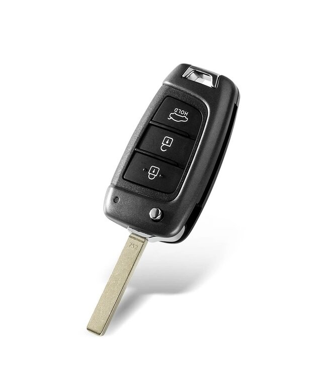 XEOD Klap Autosleutelbehuizing - sleutelbehuizing auto - sleutel - Autosleutel 3 Knops / Geschikt voor: Hyundai I30 , Elantra GT & Accent
