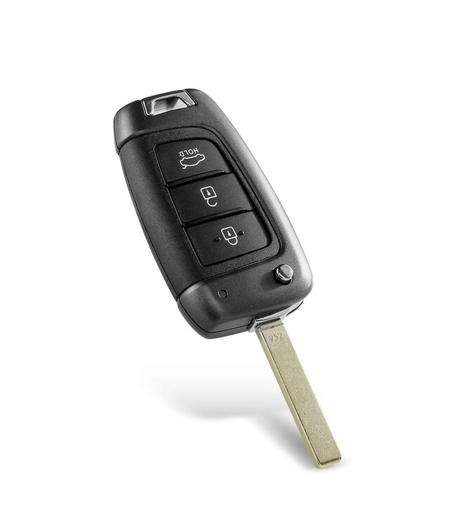 XEOD Klap Autosleutelbehuizing - sleutelbehuizing auto - sleutel - Autosleutel 3 Knops / Geschikt voor: Hyundai I30 , Elantra GT & Accent