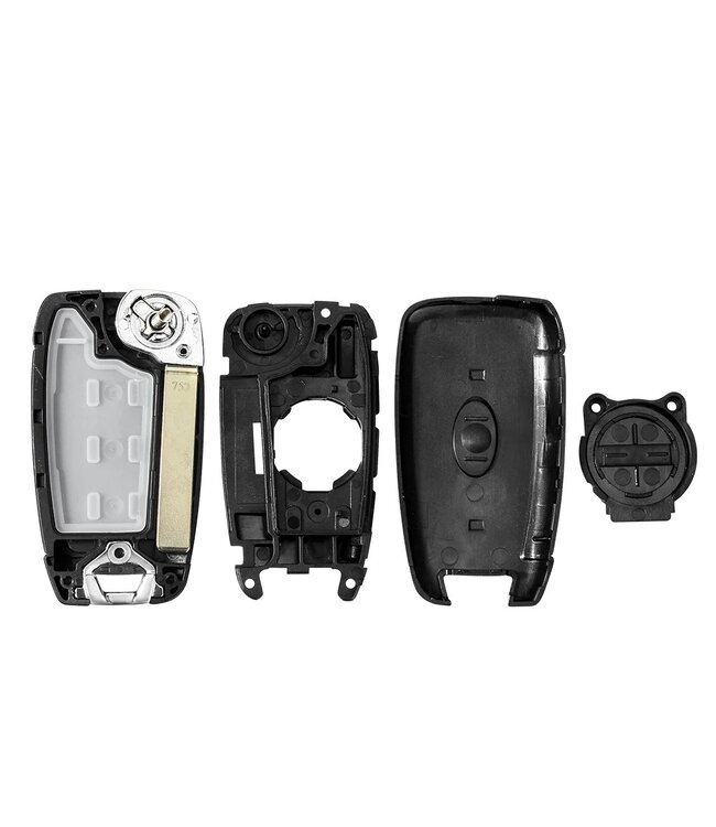 XEOD Klap Autosleutelbehuizing - sleutelbehuizing auto - sleutel - Autosleutel 3 Knops / Geschikt voor: Hyundai I30 , Elantra GT & Accent