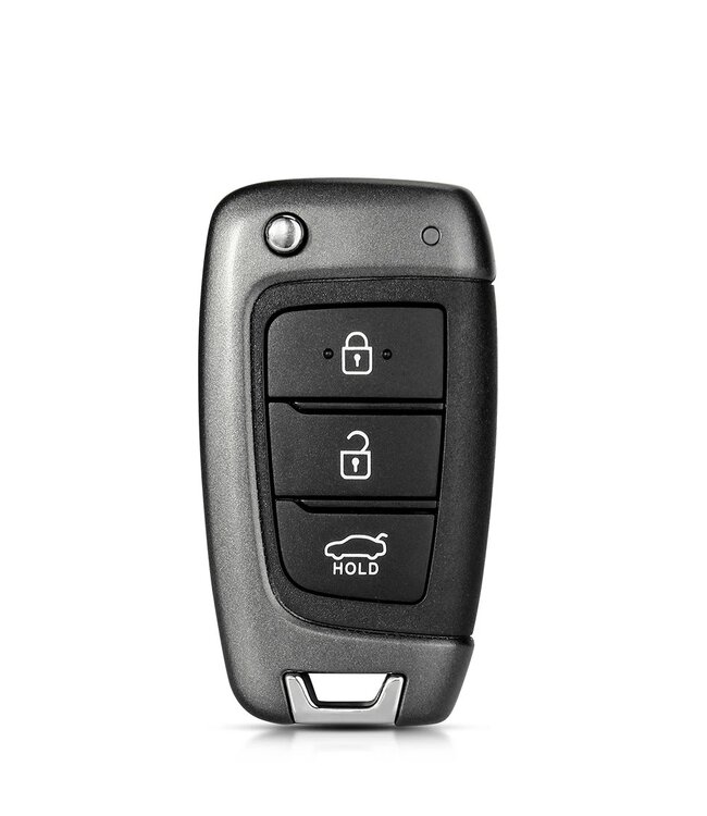 XEOD Klap Autosleutelbehuizing - sleutelbehuizing auto - sleutel - Autosleutel 3 Knops / Geschikt voor: Hyundai I30 , Elantra GT & Accent