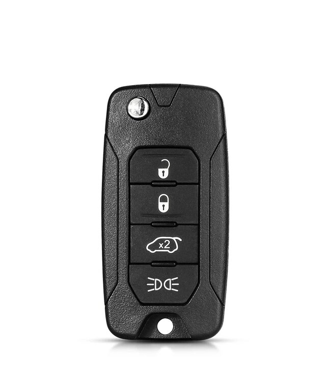 XEOD Klap Autosleutelbehuizing - sleutelbehuizing auto - sleutel - Autosleutel 4 Knops / Geschikt voor: JEEP Renegade