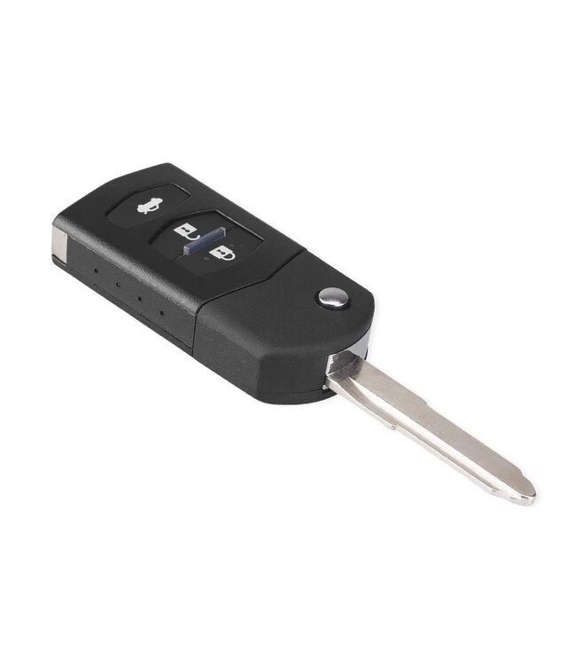XEOD Autosleutelbehuizing - sleutelbehuizing auto - sleutel - Autosleutel geschikt voor: Mazda 3 knops