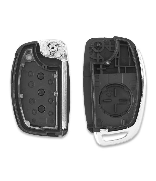 Autosleutelbehuizing - sleutelbehuizing auto - sleutel - Autosleutel / Geschikt voor: Hyundai I10 & Elantra