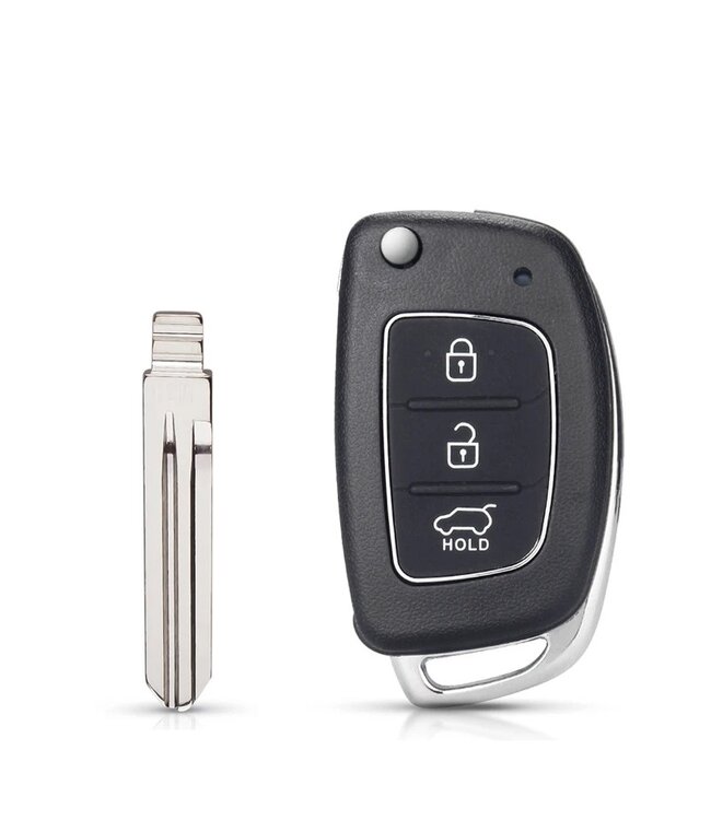 Autosleutelbehuizing - sleutelbehuizing auto - sleutel - Autosleutel / Geschikt voor: Hyundai I10 & Elantra