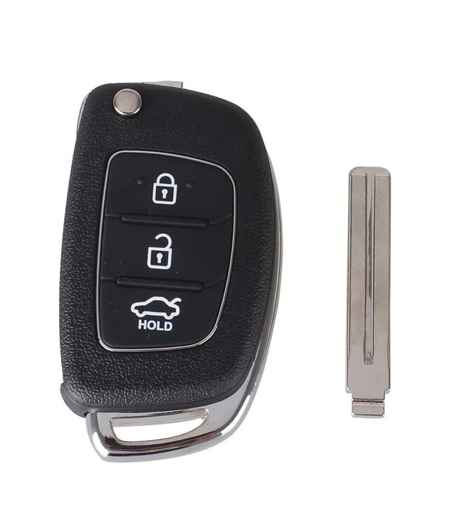 XEOD Autosleutelbehuizing - sleutelbehuizing auto - sleutel - Autosleutel / Geschikt voor: Hyundai IX45, Accent & Santa Fe