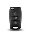 XEOD 3-knops klapsleutel Geschikt voor: Hyundai / Kia Freesgroef links