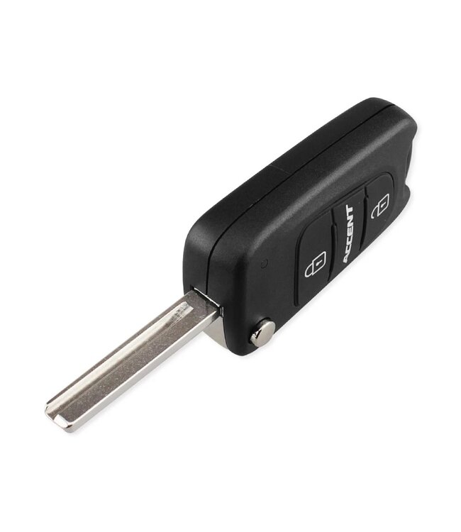 XEOD Autosleutelbehuizing - sleutelbehuizing auto - sleutel - Autosleutel / Geschikt voor: Hyundai Accent inkeping zijkant