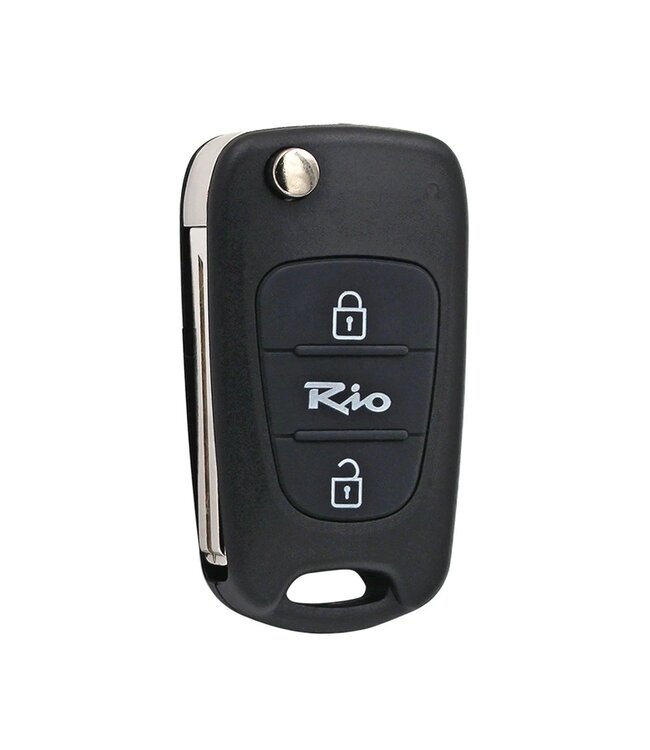 XEOD Autosleutelbehuizing - sleutelbehuizing auto - sleutel - Autosleutel / Geschikt voor: Kia Rio 2 knops