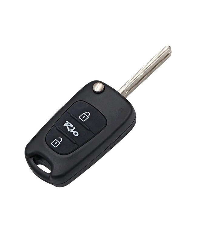 XEOD Autosleutelbehuizing - sleutelbehuizing auto - sleutel - Autosleutel / Geschikt voor: Kia Rio 2 knops