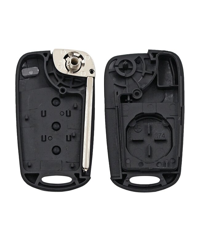 XEOD Autosleutelbehuizing - sleutelbehuizing auto - sleutel - Autosleutel / Geschikt voor: Kia Rio 2 knops