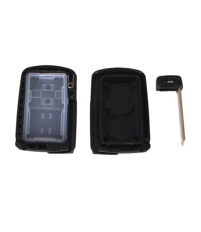 XEOD Autosleutelbehuizing - sleutelbehuizing auto - sleutel - Autosleutel / Geschikt voor: Toyota 3 Knops smart key