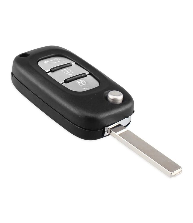 XEOD Autosleutelbehuizing - sleutelbehuizing auto - sleutel - Autosleutel / Passend voor Renault 3 knops