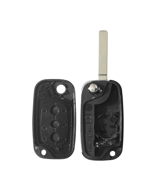 XEOD Autosleutelbehuizing - sleutelbehuizing auto - sleutel - Autosleutel / Passend voor Renault 3 knops