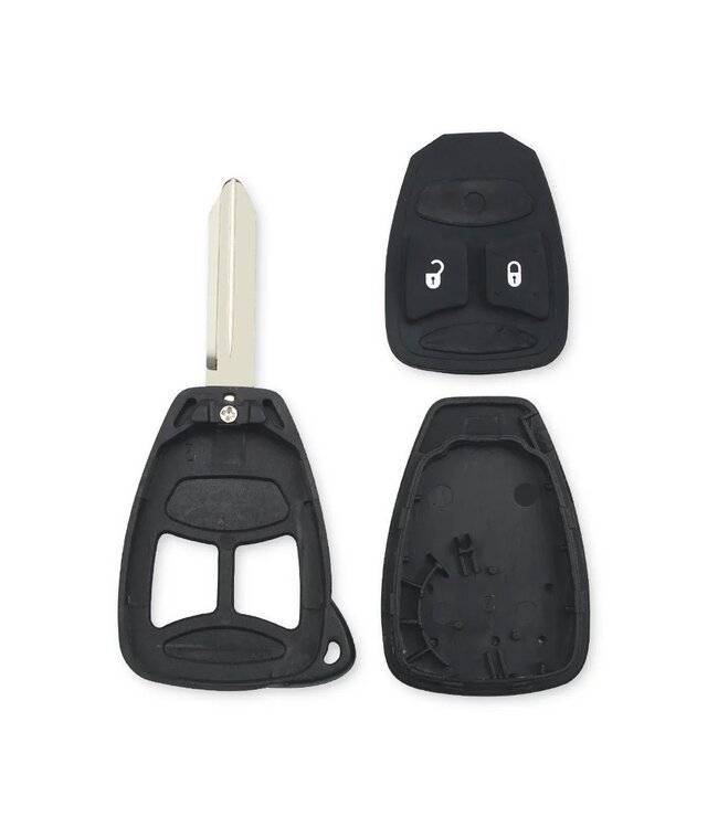 XEOD Autosleutelbehuizing - sleutelbehuizing auto - sleutel - Autosleutel / Geschikt voor: Dodge, Chrysler & Jeep 2 knops