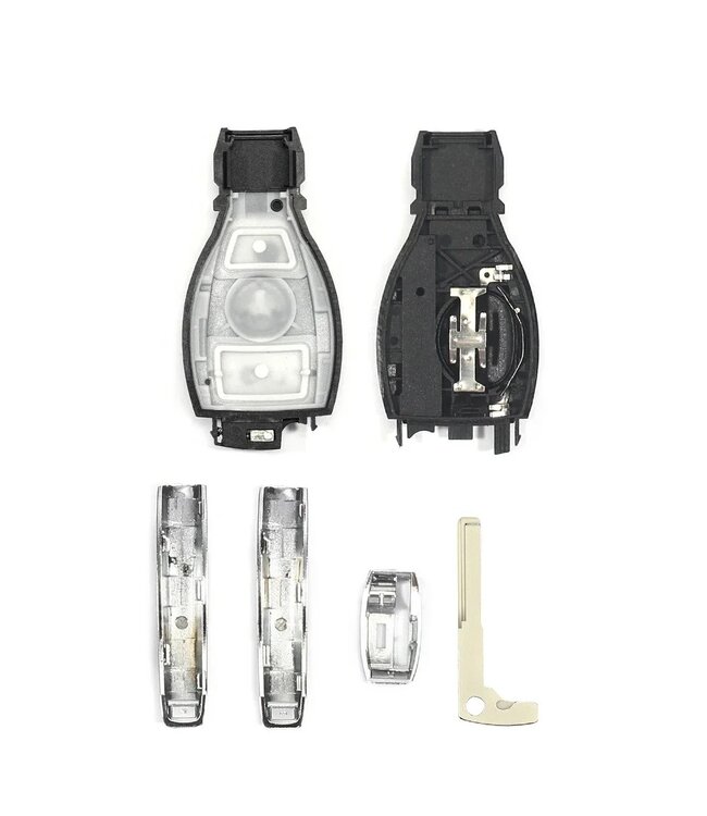 XEOD Autosleutelbehuizing - sleutelbehuizing auto - sleutel - Autosleutel / Geschikt voor: Mercedes 2 Knops smart sleutel