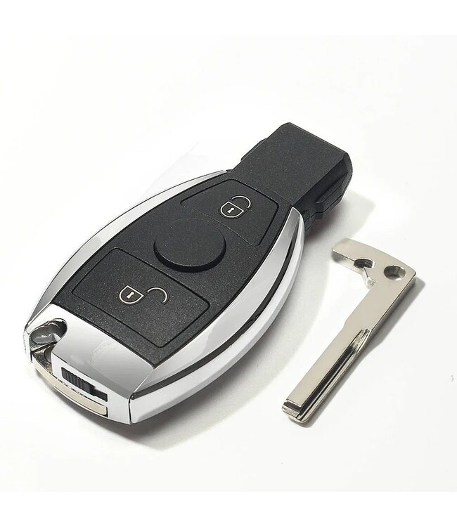 XEOD Autosleutelbehuizing - sleutelbehuizing auto - sleutel - Autosleutel / Geschikt voor: Mercedes 2 Knops smart sleutel