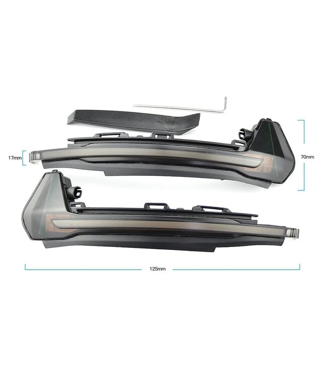 XEOD Dynamische LED richtingaanwijzer geschikt voor Volkswagen Audi A1 8X - Canbus - Spiegel knipperlicht - Buitenspiegel - Set van 2