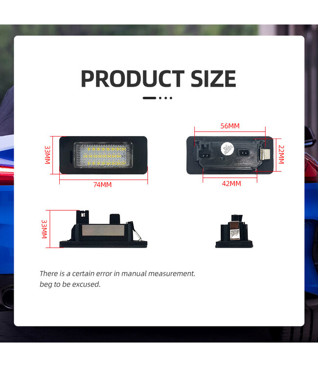 XEOD LED Kentekenverlichting - Kenteken verlichting - Geschikt voor Volkswagen Variant - Station - Canbus - 2 stuks 6000K