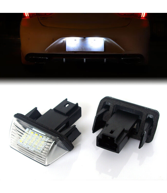 XEOD LED Kentekenverlichting - Kenteken verlichting - Geschikt voor Peugeot & Citroën - Canbus - 2 stuks 6000K