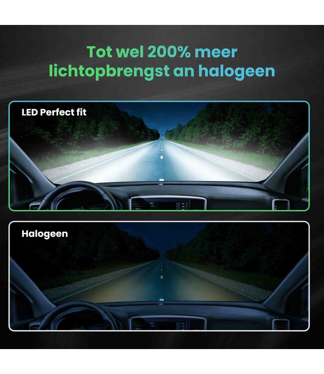 XEOD  9005 / HB3 Perfect Fit motor LED lamp met E-Keur – Auto Verlichting Lamp – Dimlicht, Grootlicht of Mistlicht - 1 stuks – 12V