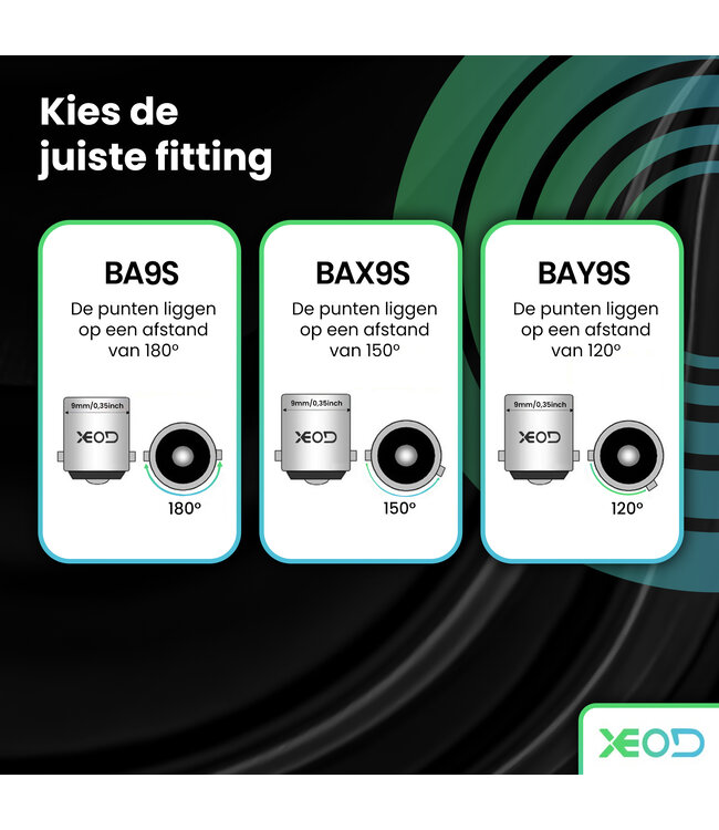 XEOD LED Lampen set – H6W BA9S LED – 6000K Wit licht canbus – 2 stuks